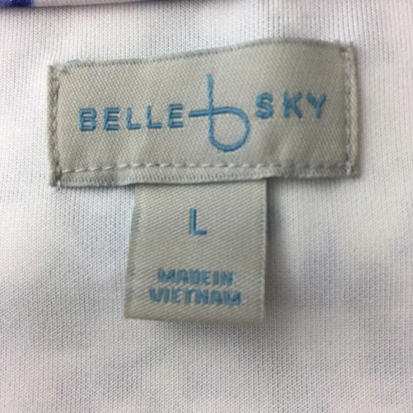 Belle Skye blue and white print drop waist dress - Picture 4 of 5